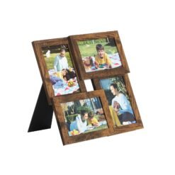 Collage Picture Frames, 4 Frames for 4x6 Photos Rustic Brown