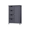 Grey Bathroom Floor Storage Cabinet