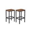 Set of 2 Industrial Bar Stools