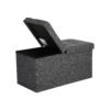 Grey Storage Ottoman with Flipping Lid