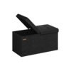 76 cm Wide Storage Ottoman with Flipping Lid Ink Black
