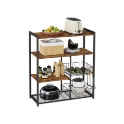 Mesh Baskets Kitchen Shelf