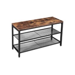 Mesh Shelves Shoe Bench