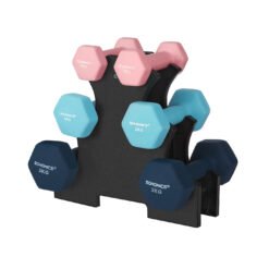 Hex Dumbbell Set with Storage Rack