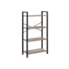 4-Tier Bookshelf Greige and Black