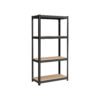 4-Tier Shelving Unit with 520 kg Capacity Black