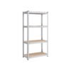 4-Tier Shelving Unit with 520 kg Capacity Silver
