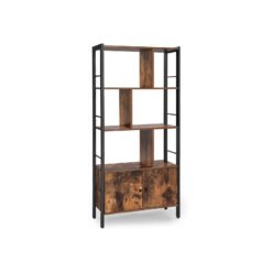 Large Bookcase with Doors and 4 Shelves