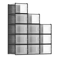 Pack of 12 Stackable Shoe Storage Organisers