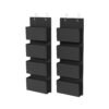 Set of 2 Over-Door Storage Organisers Ink Black