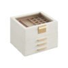 4-Layer Jewellery Box with 3 Drawers Cloud White and Gold