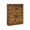 3-Tier Shoe Cabinet Rustic Brown