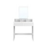 Rectangular Mirror Dressing Table with 2 Drawers and 3 Open Compartments