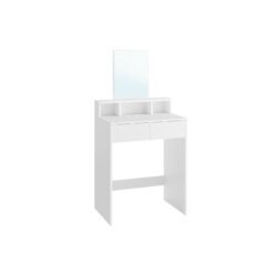 Dressing Table with Large Mirror and 2 Drawers Cloud White