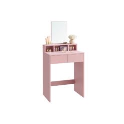 Dressing Table with Large Mirror and 2 Drawers Jelly Pink