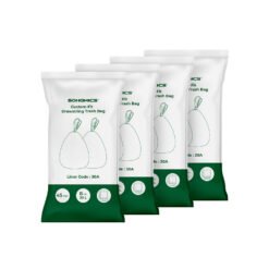 Heavy-Duty Bin Bags, Drawstring Rubbish Bags for 8-Gallon (30 L) Kitchen Bins, Pre-Separated, Liner Code 30A, 4 Rolls, 180 Pieces