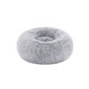 Round Fluffy Dog Bed Dove Grey