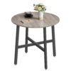 Round Kitchen Table Heather Greige and Ink Black