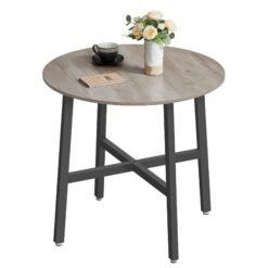 Round Kitchen Table Heather Greige and Ink Black