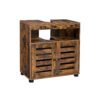 Under Sink Cabinet Rustic Brown without Pedestals