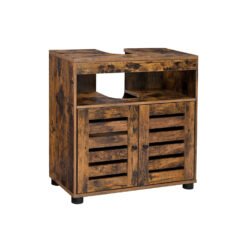Under Sink Cabinet Rustic Brown without Pedestals