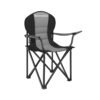 Foldable Camping Chair Max. Load Capacity 250 kg Black and Grey