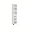 Bathroom Floor Cabinet with Open Compartments Cloud White