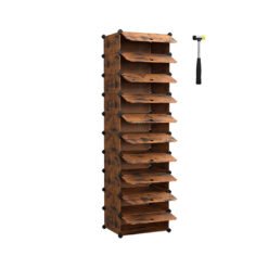 Brown Plastic Storage Organizer for Shoes