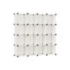 31 x 123 x 123 cm 16-Cube Storage Unit Cream White