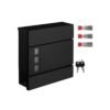 Black Wall-mounted Mail Box with Lock