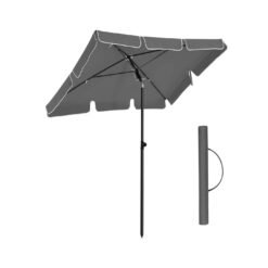 Grey Rectangular Balcony Parasol for Patio