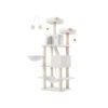 168 cm Tall Cat Tree with 13 Scratching Posts Cream White