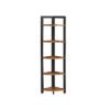 Industrial Brown 5-tier Free Standing Corner Shelf