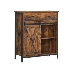 Industrial Storage Sideboard with Sliding Barn Door