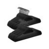 Set of 50 Velvet Coat Hangers with Tie Bar Ink Black