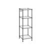 4-Tier Bathroom Shelf Black