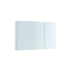 Wall Cabinet with Mirror and Adjustable Shelf White