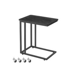 Side Table with Steel Frame and Castors