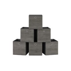 Set of 6 Non-Woven Fabric Box (30 x 30 x 30 cm) with Handle