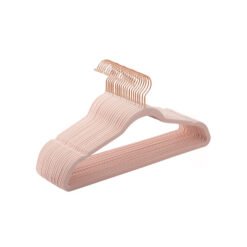 Set of 20 Pink Velvet Hangers with Swivel Hook