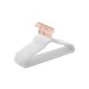 Set of 20 White Velvet Hangers with 360° Swivel Hooks