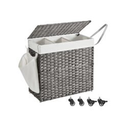 Laundry Basket with 3 Compartments