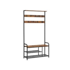 Coat Rack with Shoe Bench