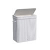 100L Laundry Hamper with Lid and Handles Grey