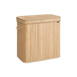 Laundry Hamper with Lid and Handles Natural Beige