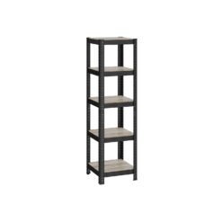 37 cm Wide Shelving Unit Max. Load 400 kg Greige and Black