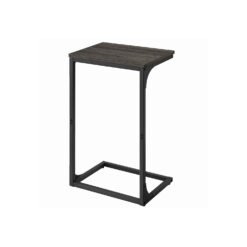C-Shaped Side Table Ebonised Oak and Black