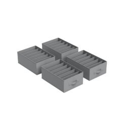 42 x 30 x 17 cm Set of 4 Drawer Organisers Dove Grey