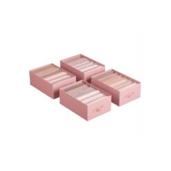 Set of 4 Drawer Organisers with 6 Compartments Jelly Pink