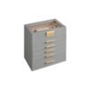 6-Tier Jewellery Box with Lid Dove Grey and Gold Colour